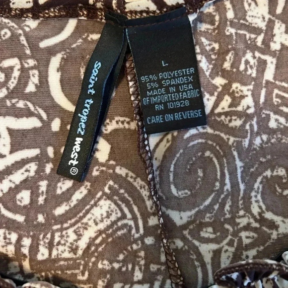 SAINT TROPEZ WEST Women’s Blouse Size Large EUC Measurement’s in pictures - Picture 5 of 8